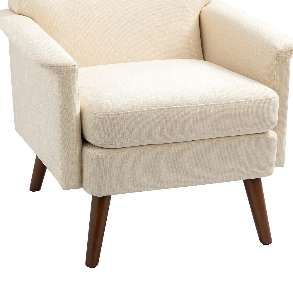 Pyrrha Wooden Upholstery Armchair with Button-tufted