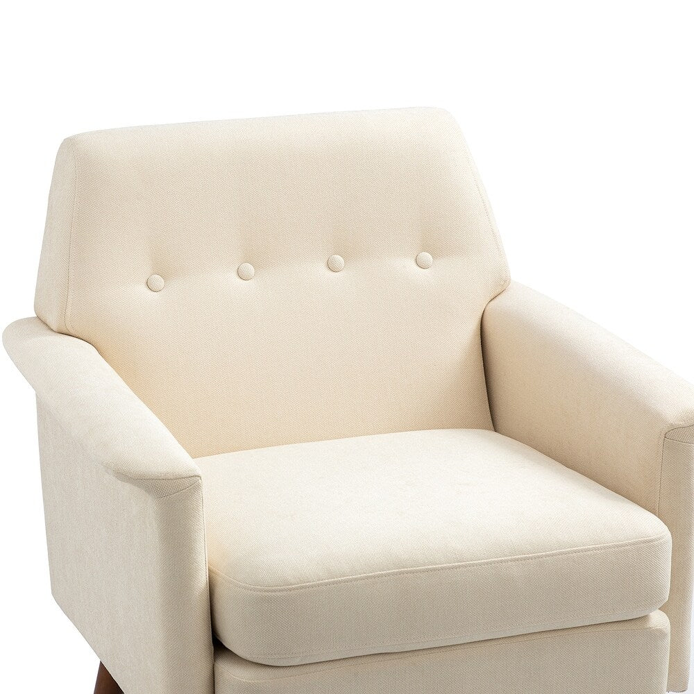 Pyrrha Wooden Upholstery Armchair with Button-tufted