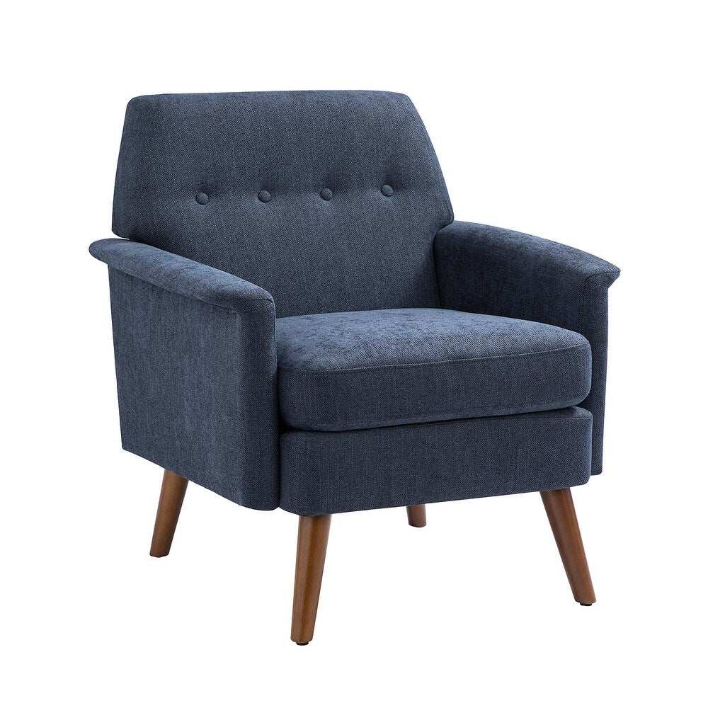Pyrrha Wooden Upholstery Armchair with Button-tufted
