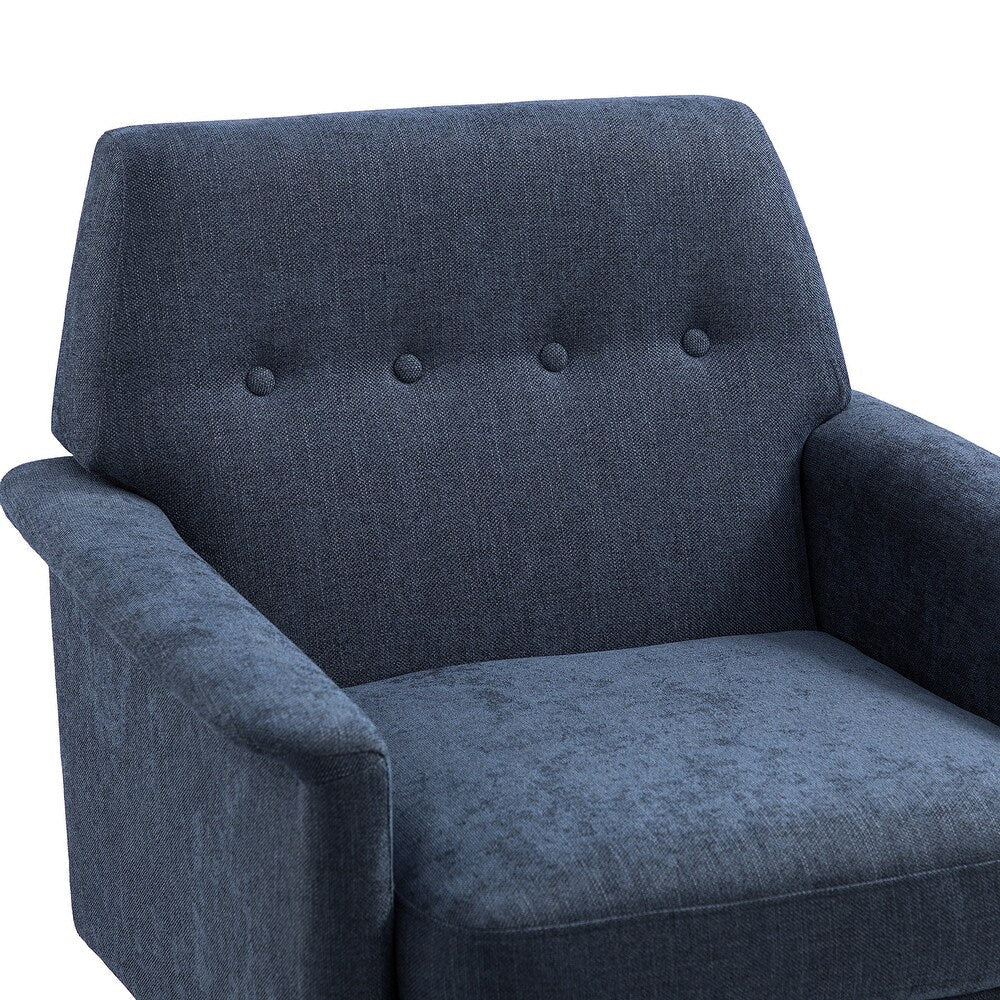 Pyrrha Wooden Upholstery Armchair with Button-tufted