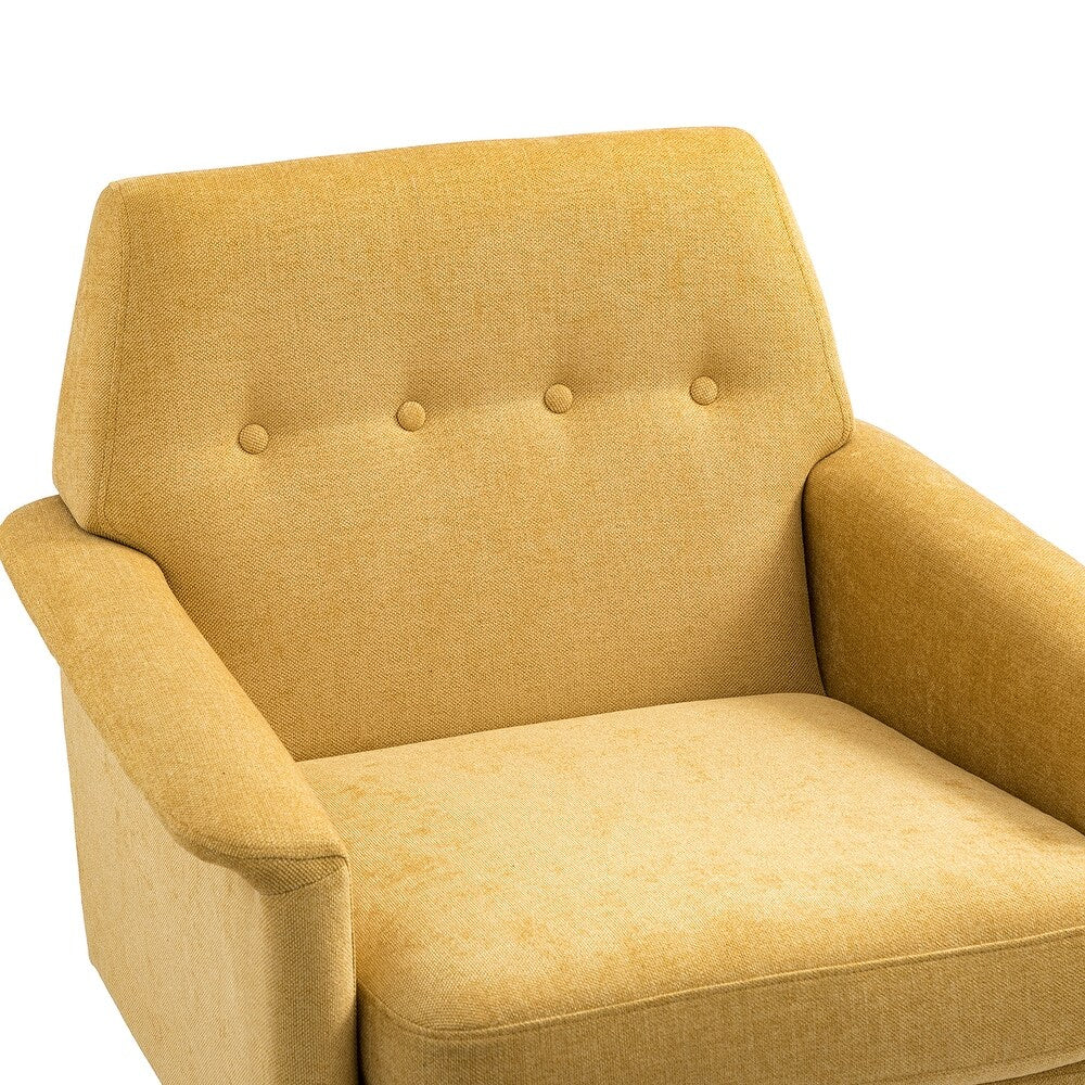 Pyrrha Wooden Upholstery Armchair with Button-tufted