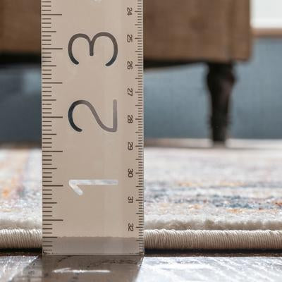 Roswell Bohemian Eclectic Aztec Beige Rug