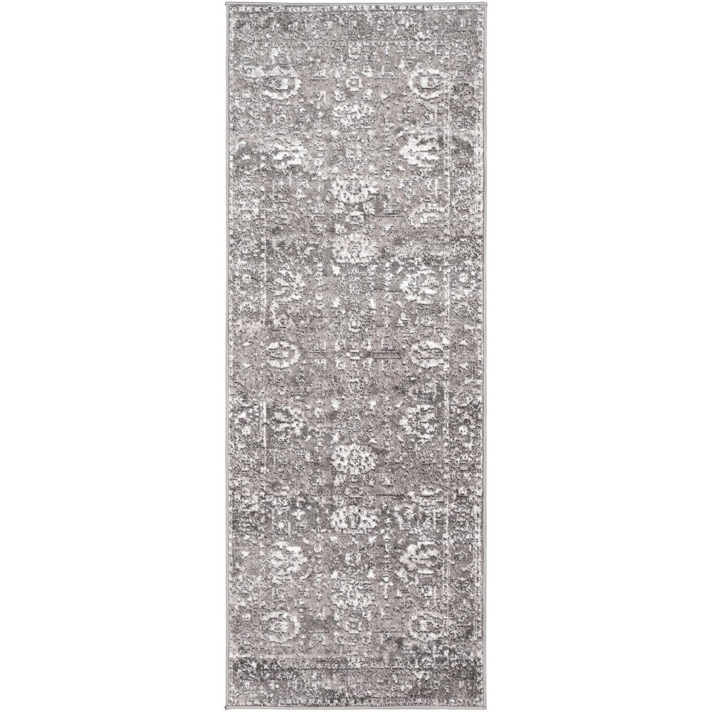 Distressed Light Gray White Soft Area Rug