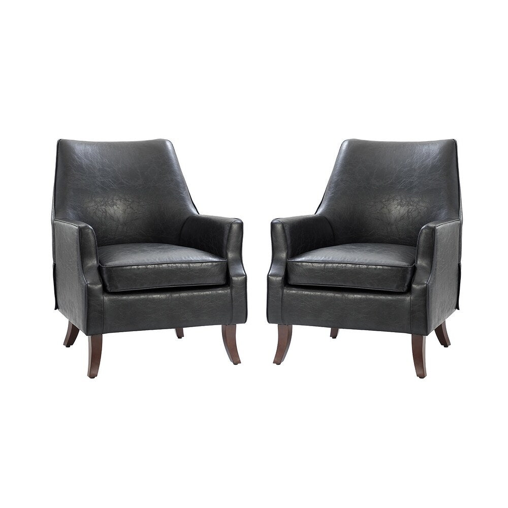 Rhesus Wooden Upholstery Armchair with Solid Wood Legs set of 2