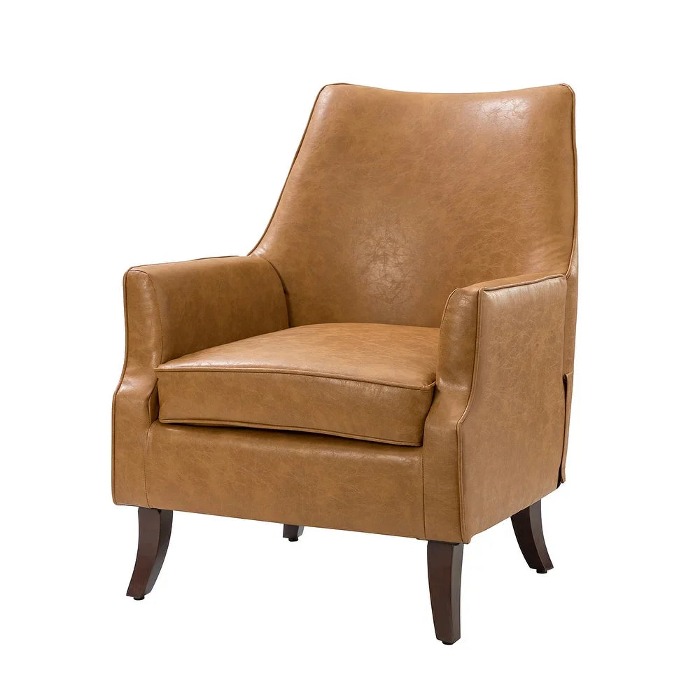 Rhesus Wooden Upholstery Armchair with Solid Wood Legs