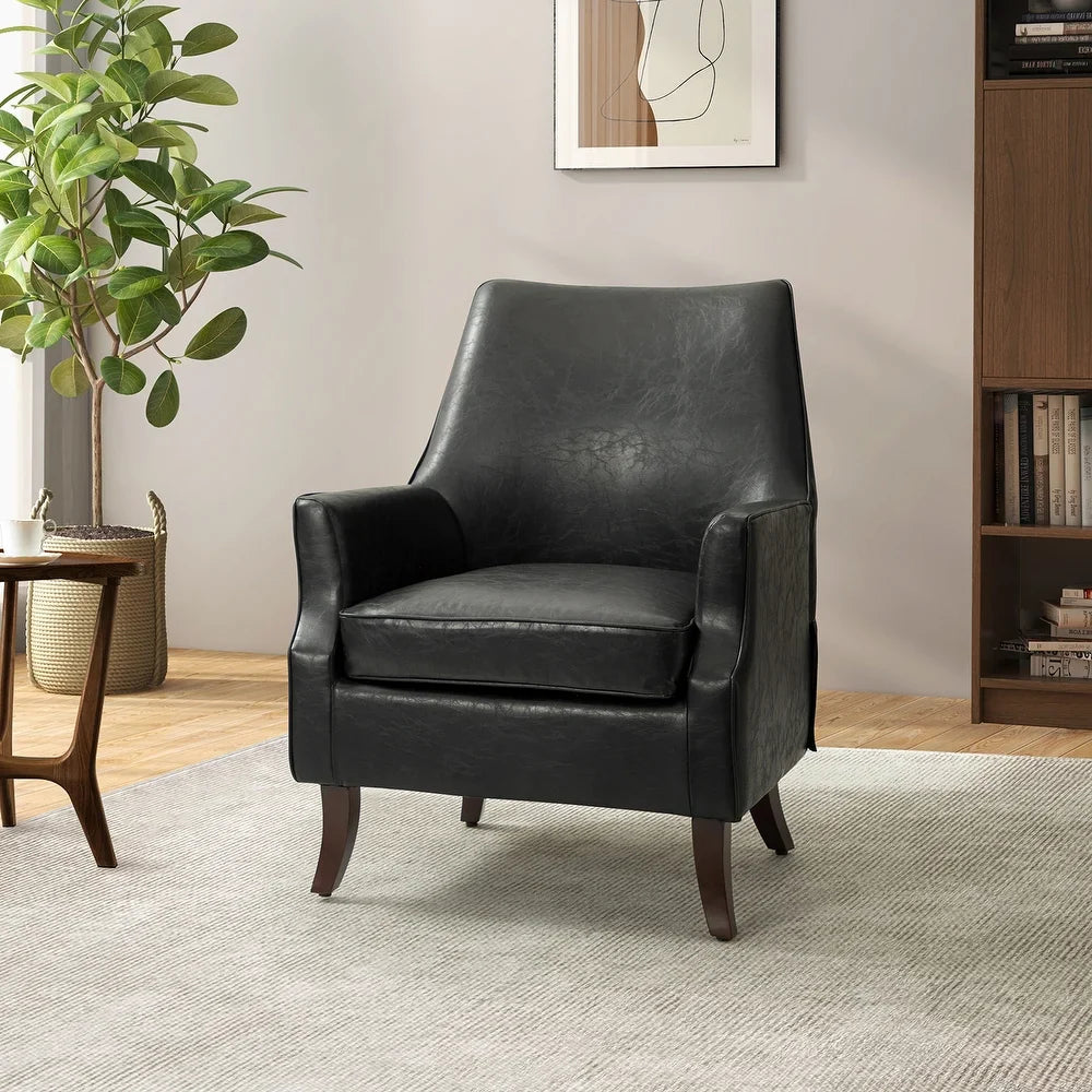 Rhesus Wooden Upholstery Armchair with Solid Wood Legs