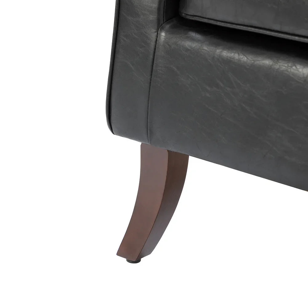 Rhesus Wooden Upholstery Armchair with Solid Wood Legs
