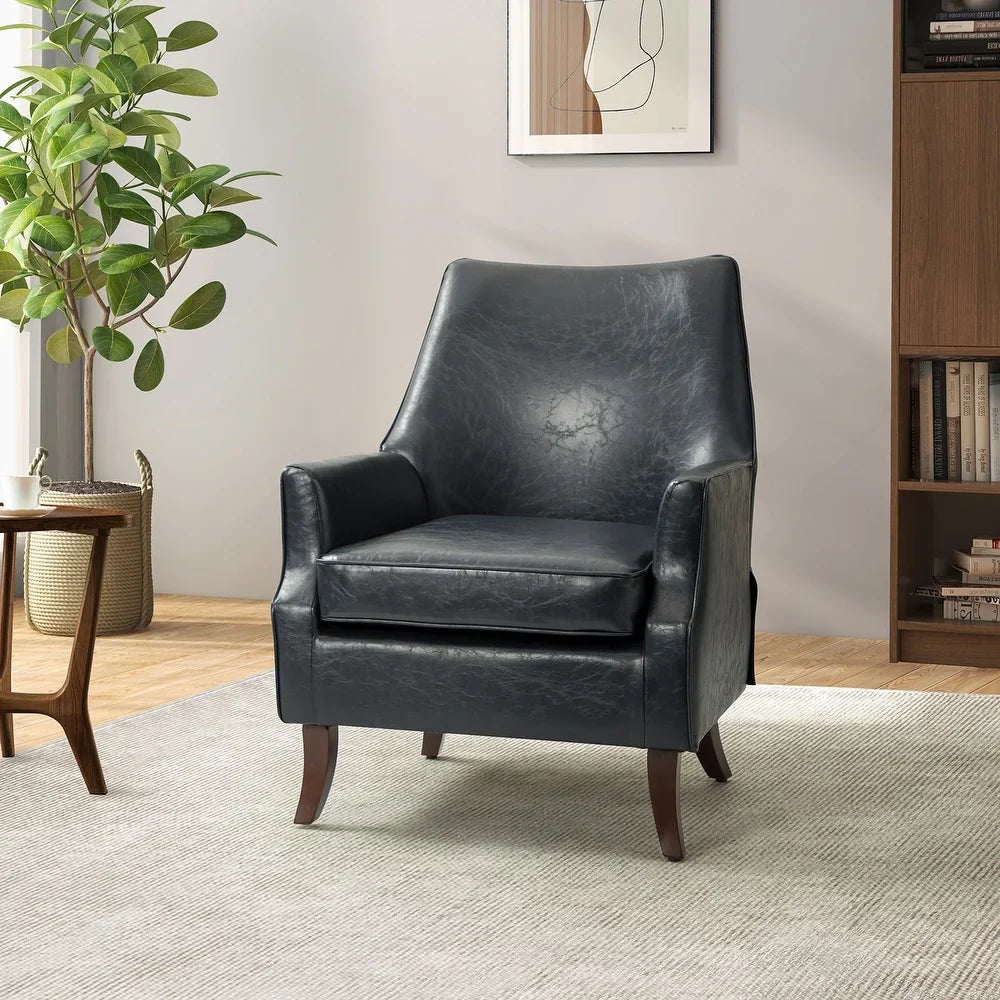 Rhesus Wooden Upholstery Armchair with Solid Wood Legs