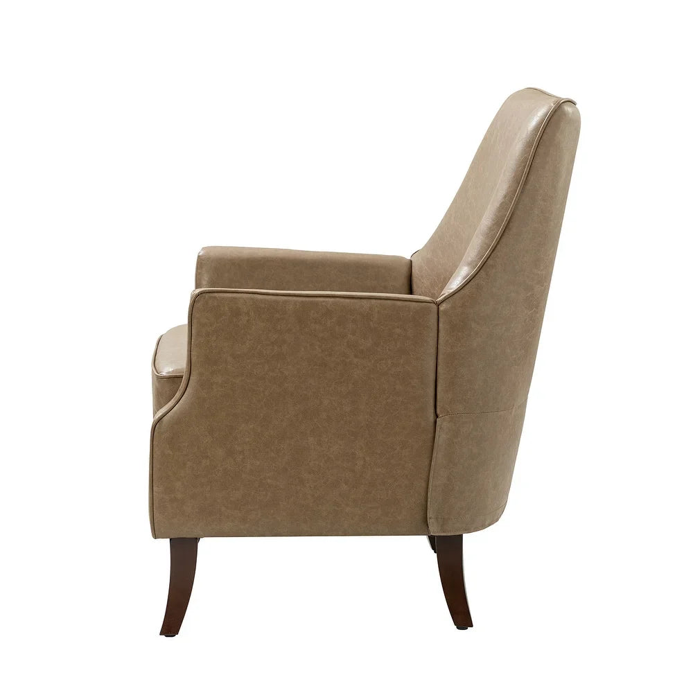 Rhesus Wooden Upholstery Armchair with Solid Wood Legs