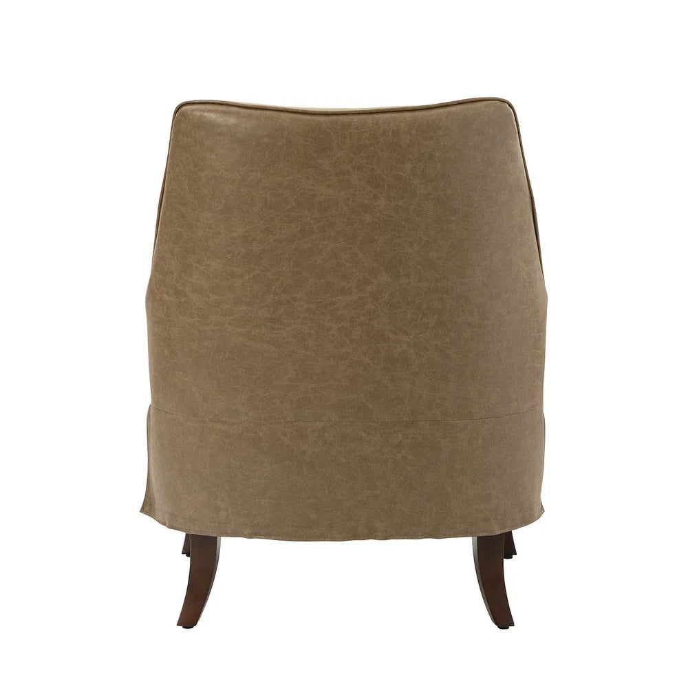 Rhesus Wooden Upholstery Armchair with Solid Wood Legs