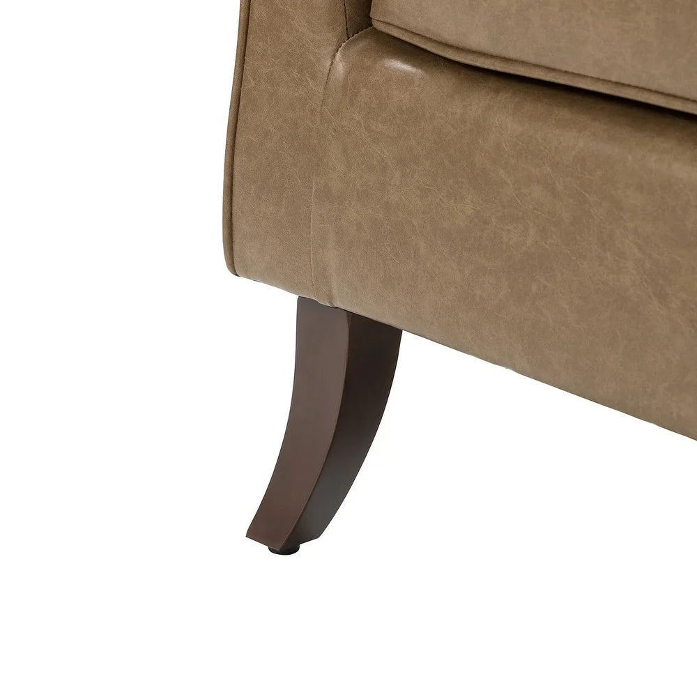 Rhesus Wooden Upholstery Armchair with Solid Wood Legs