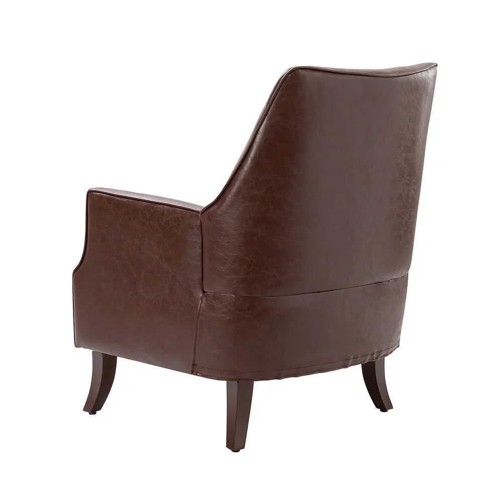 Rhesus Wooden Upholstery Armchair with Solid Wood Legs