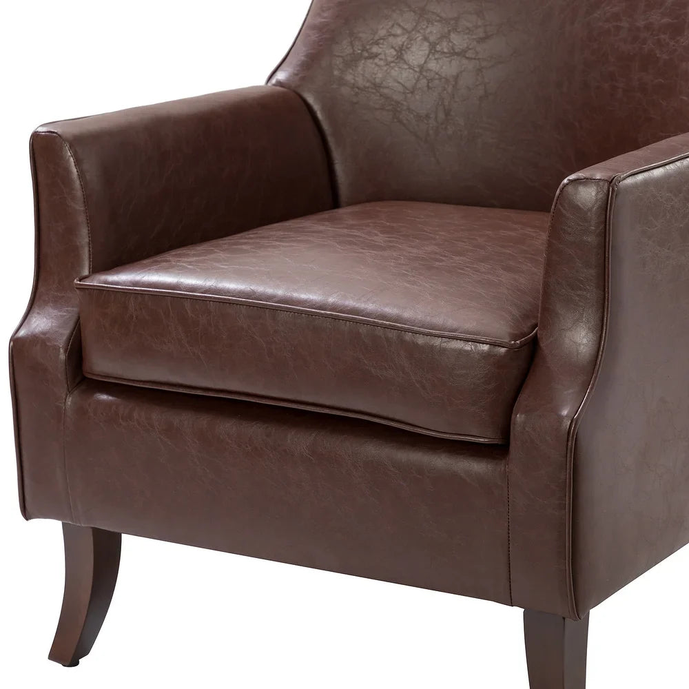 Rhesus Wooden Upholstery Armchair with Solid Wood Legs