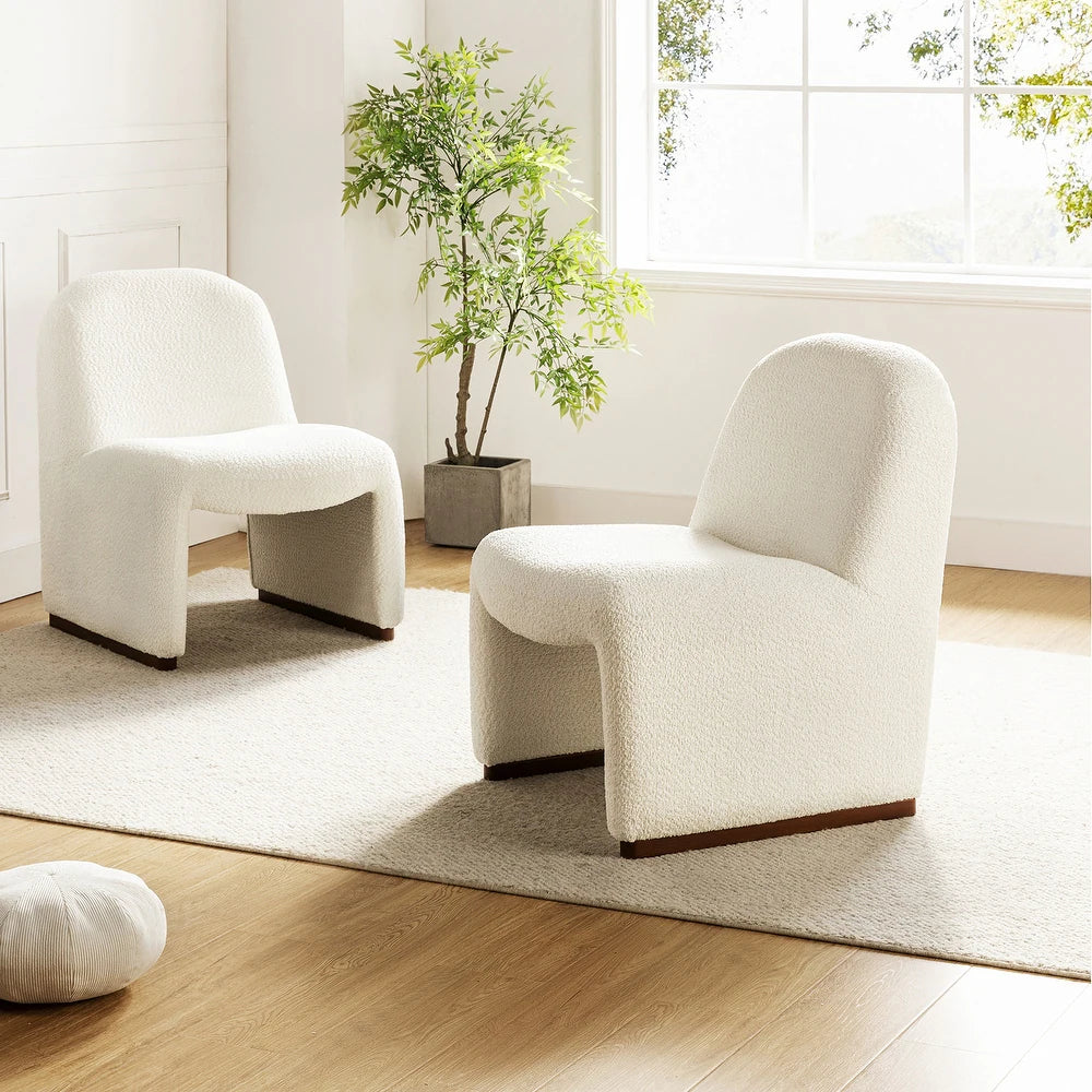Roberto Mid-century Accent Chair with Hardwood Legs Set of 2