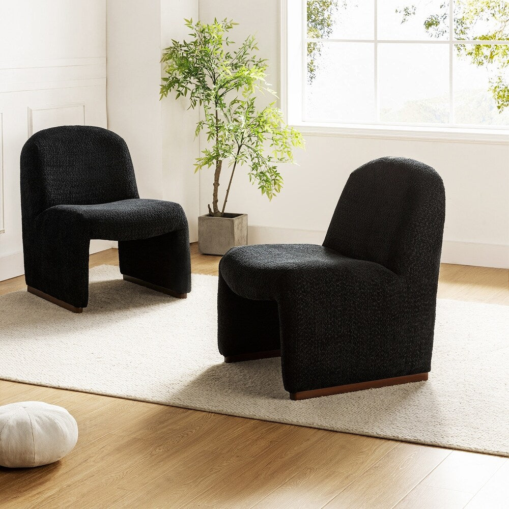 Roberto Mid-century Accent Chair with Hardwood Legs Set of 2