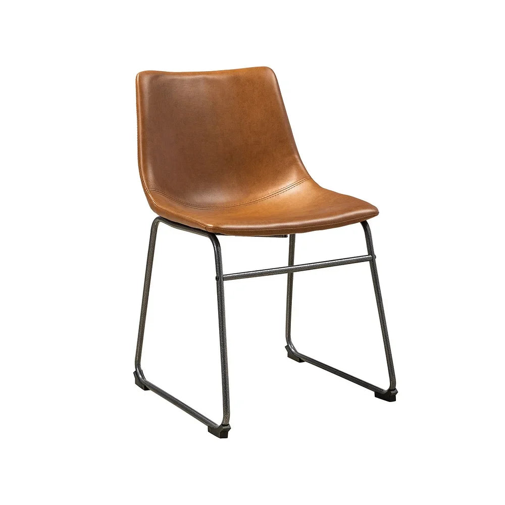Rosa Dining Chair Set of 2 with Metal Base