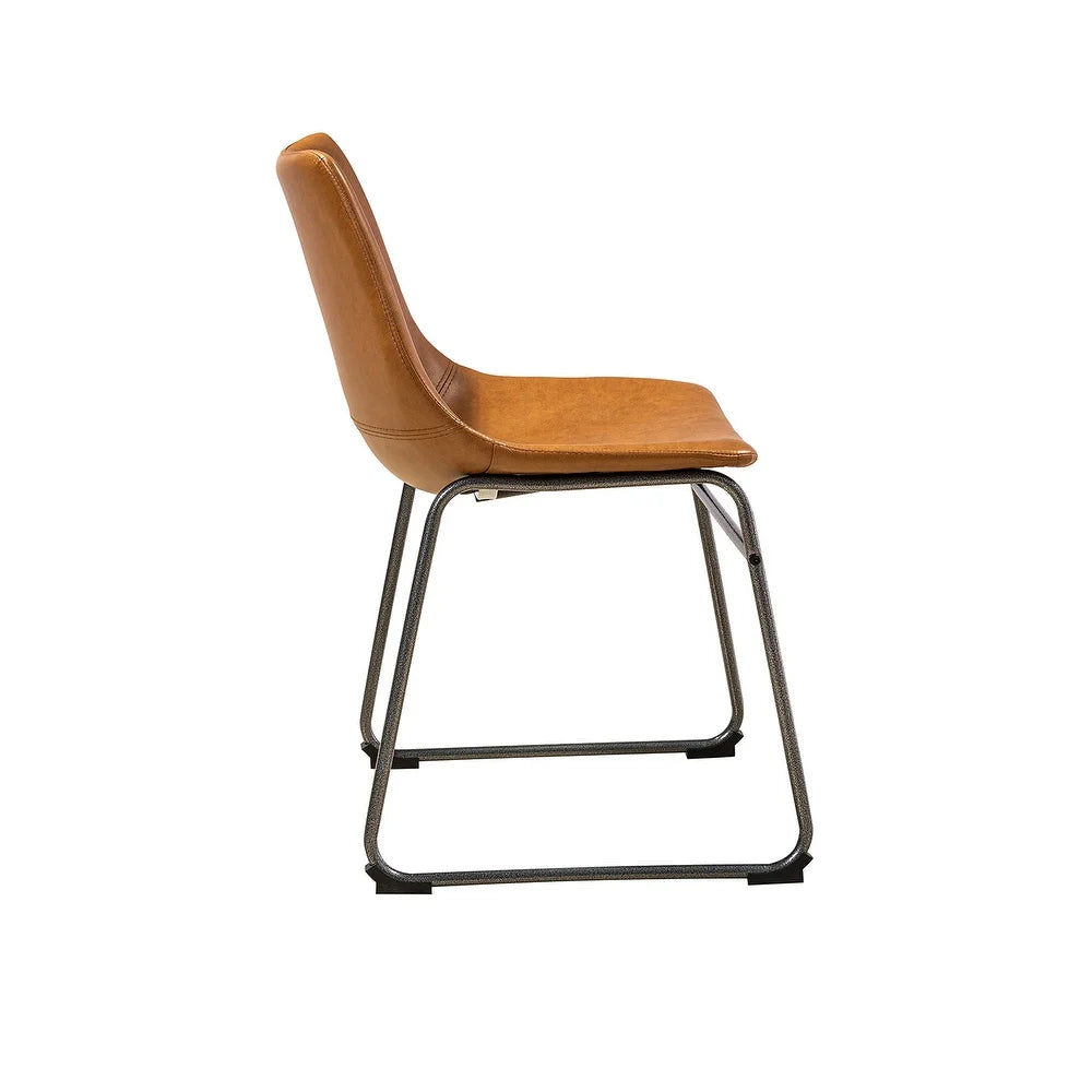 Rosa Dining Chair Set of 2 with Metal Base