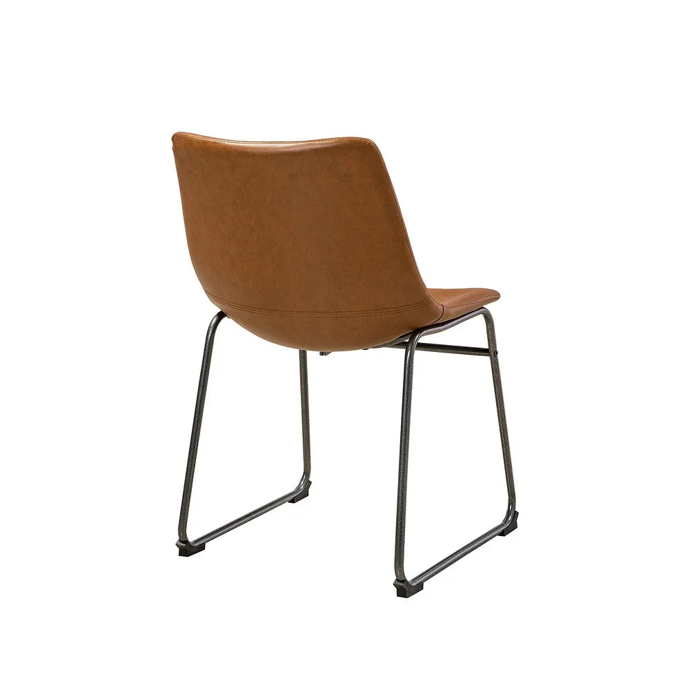 Rosa Dining Chair Set of 2 with Metal Base