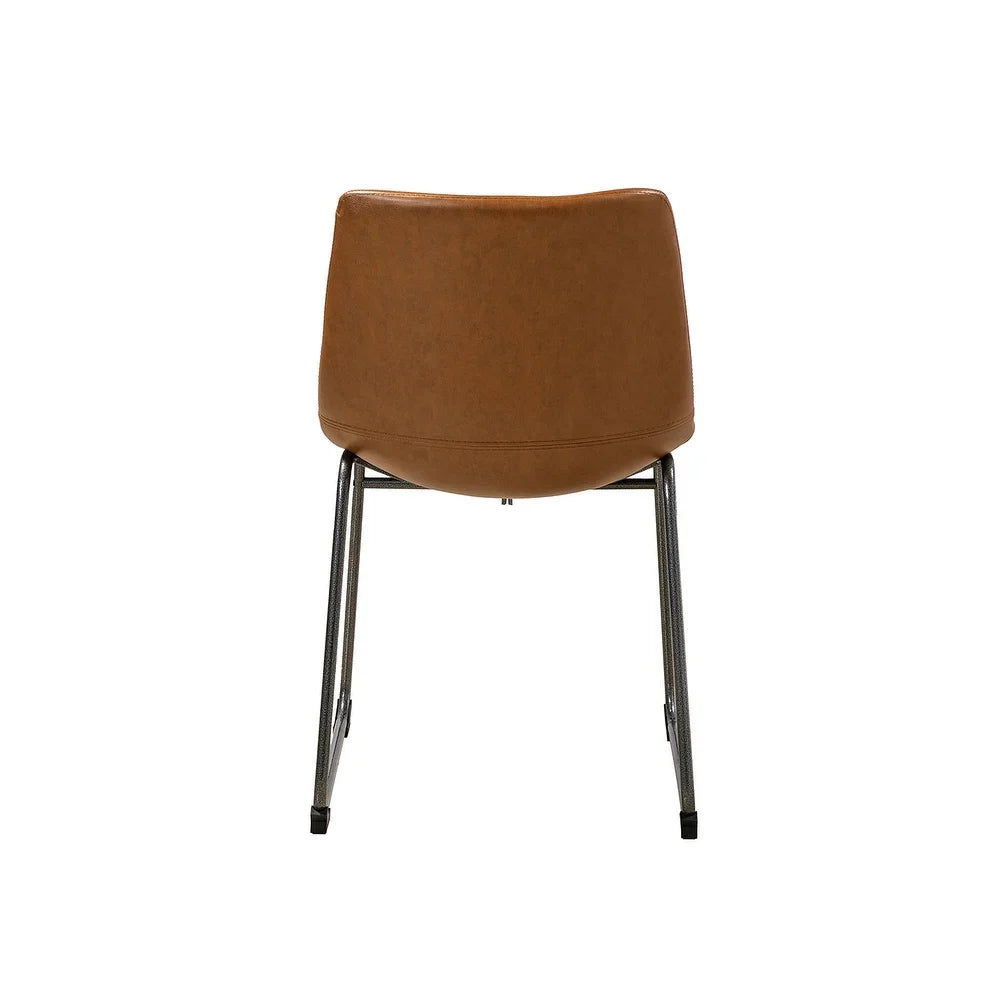 Rosa Dining Chair Set of 2 with Metal Base