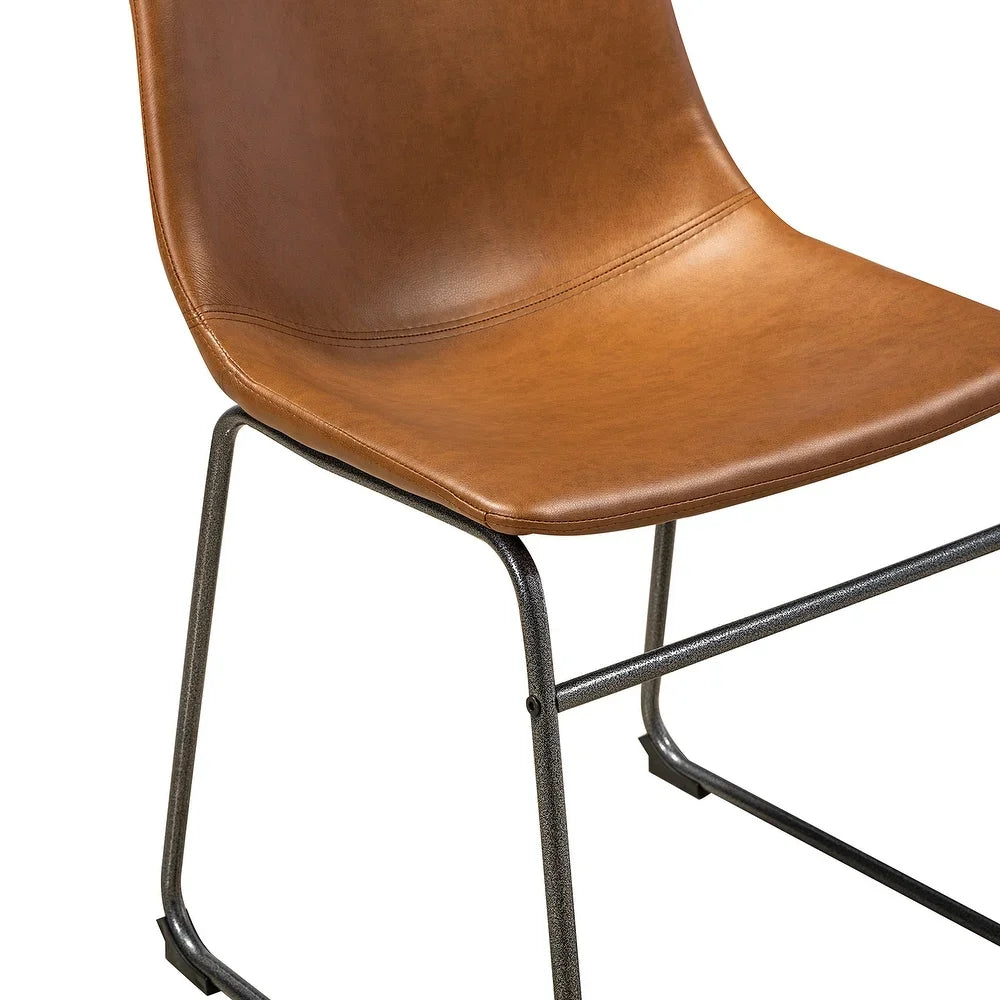 Rosa Dining Chair Set of 2 with Metal Base