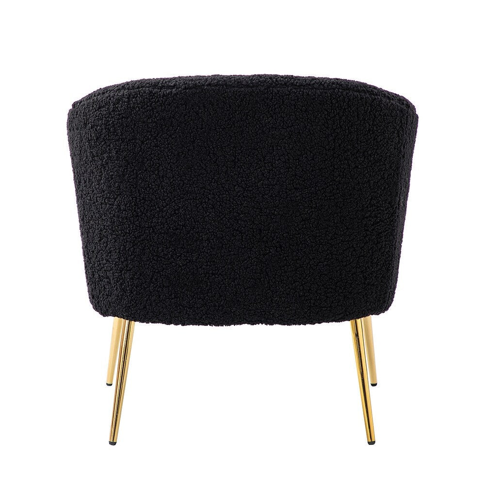 Rovigo Modern Upholstered Living Room Accent Barrel Chair with Metal Legs