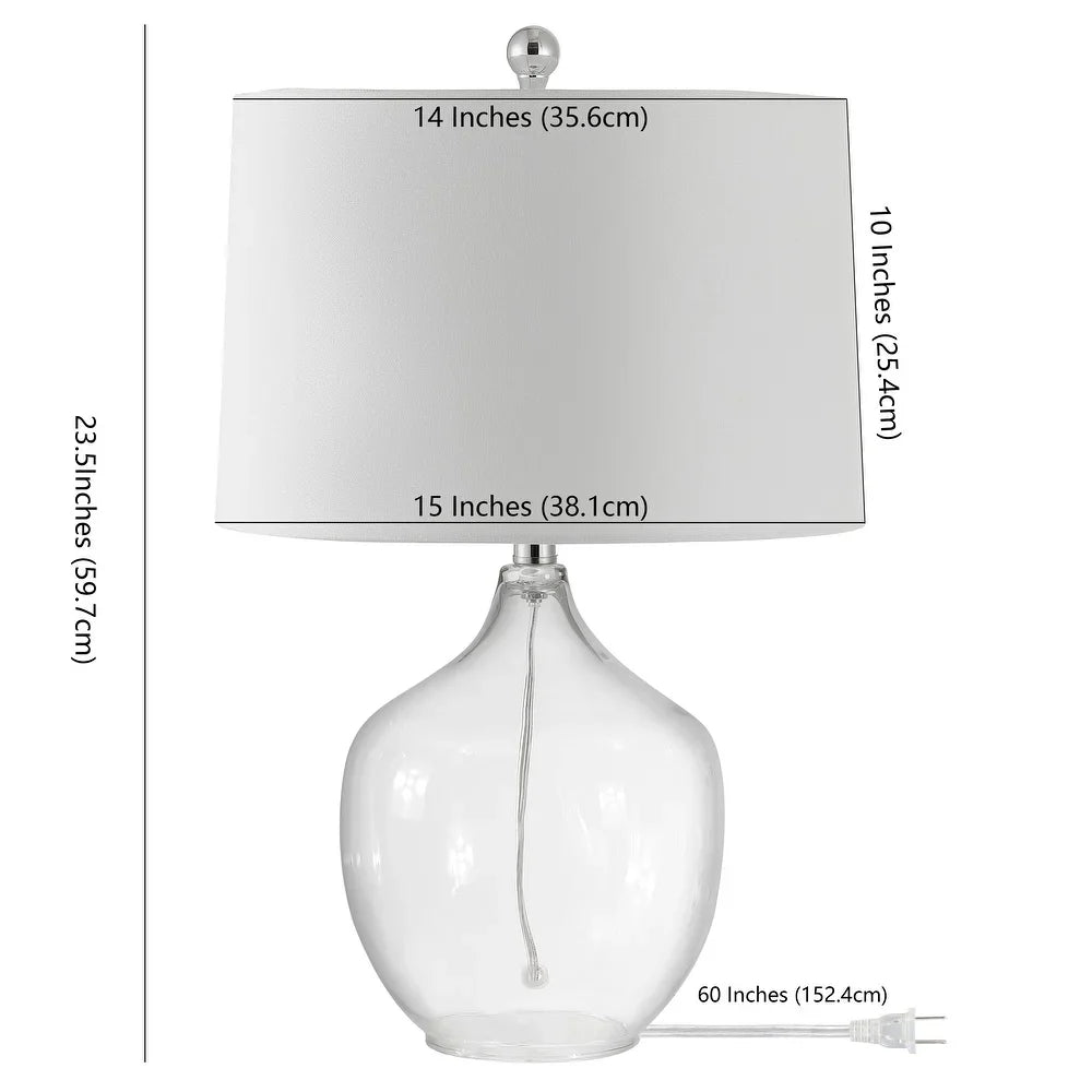 Lighting Orlen 24-inch Clear Glass LED Table Lamp - 15" W x 15" L x 23.5" H