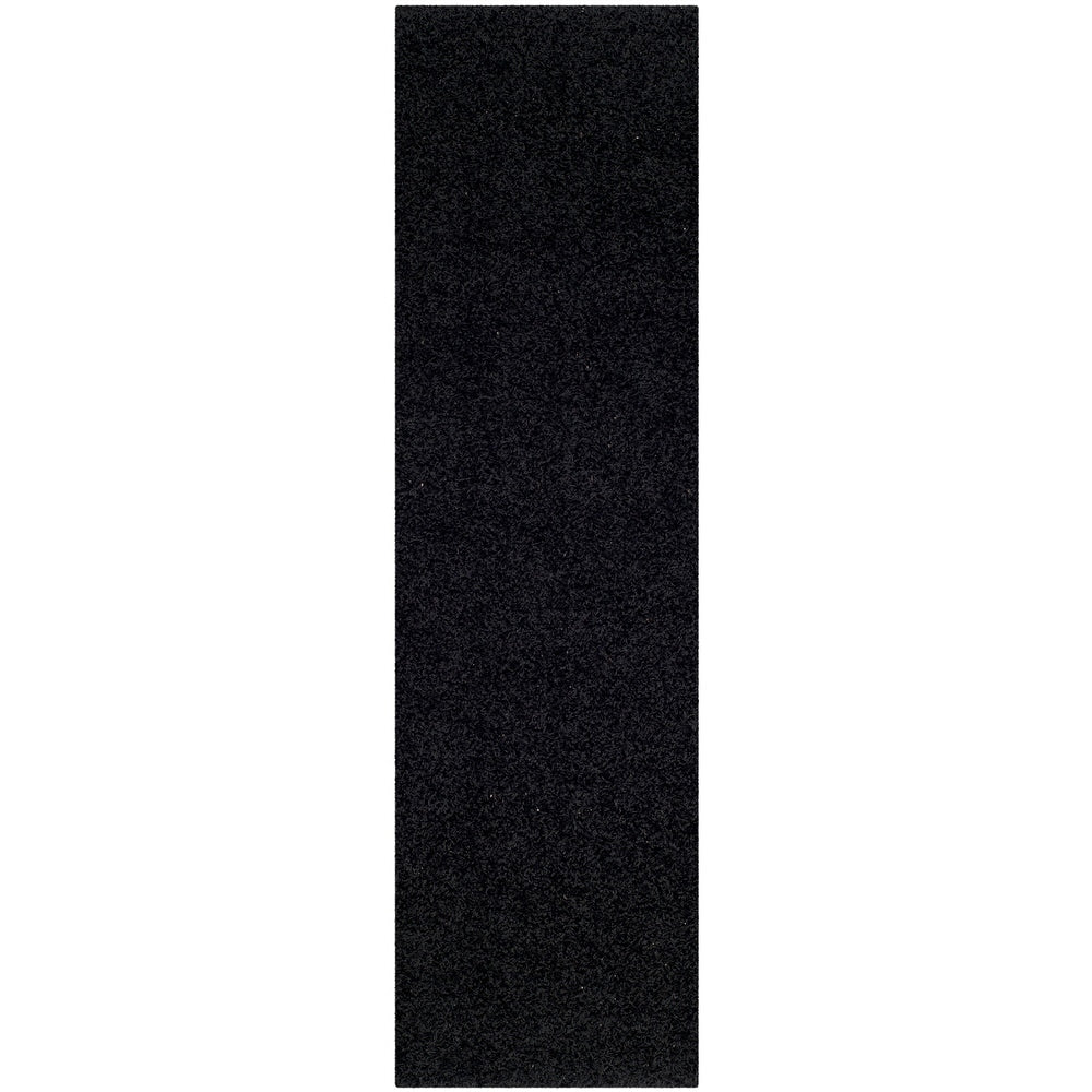 Black Soft Plush Shag Area Rug