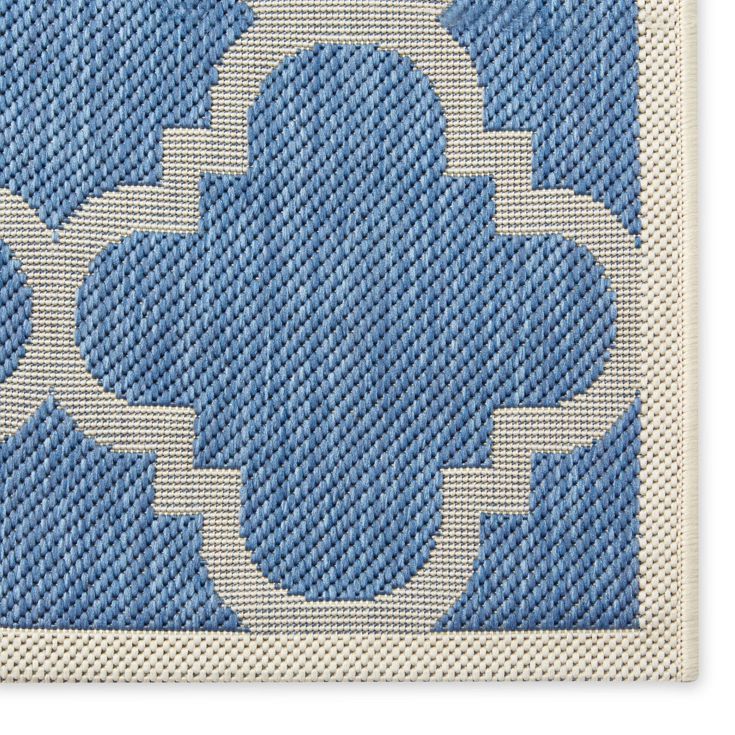 Courtyard Blue/ Beige Indoor/ Outdoor Rug