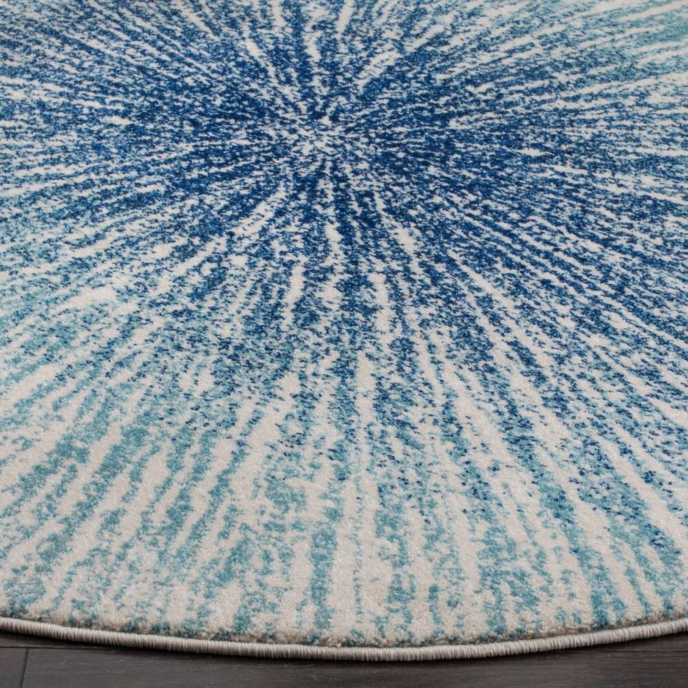 Contemporary Burst Pattern Royal Ivory Soft Area rugs