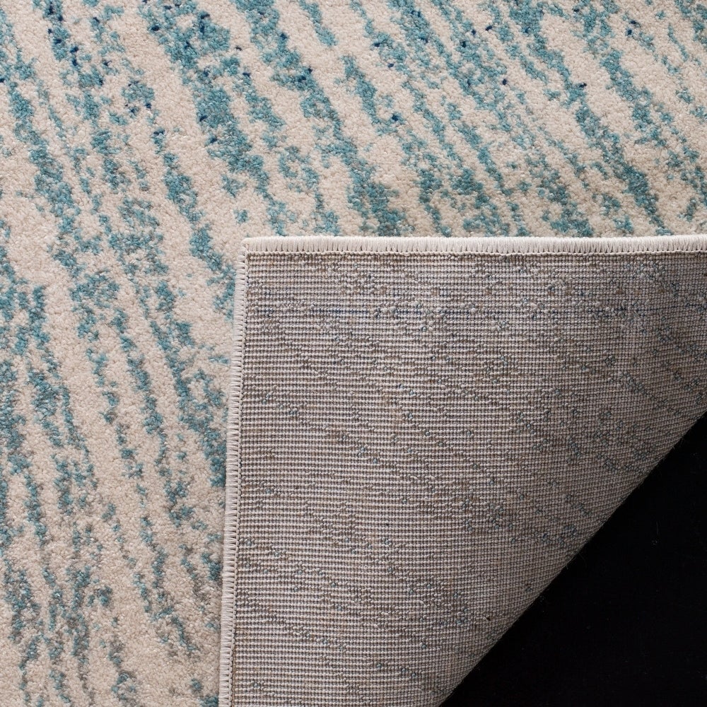 Contemporary Burst Pattern Royal Ivory Soft Area rugs