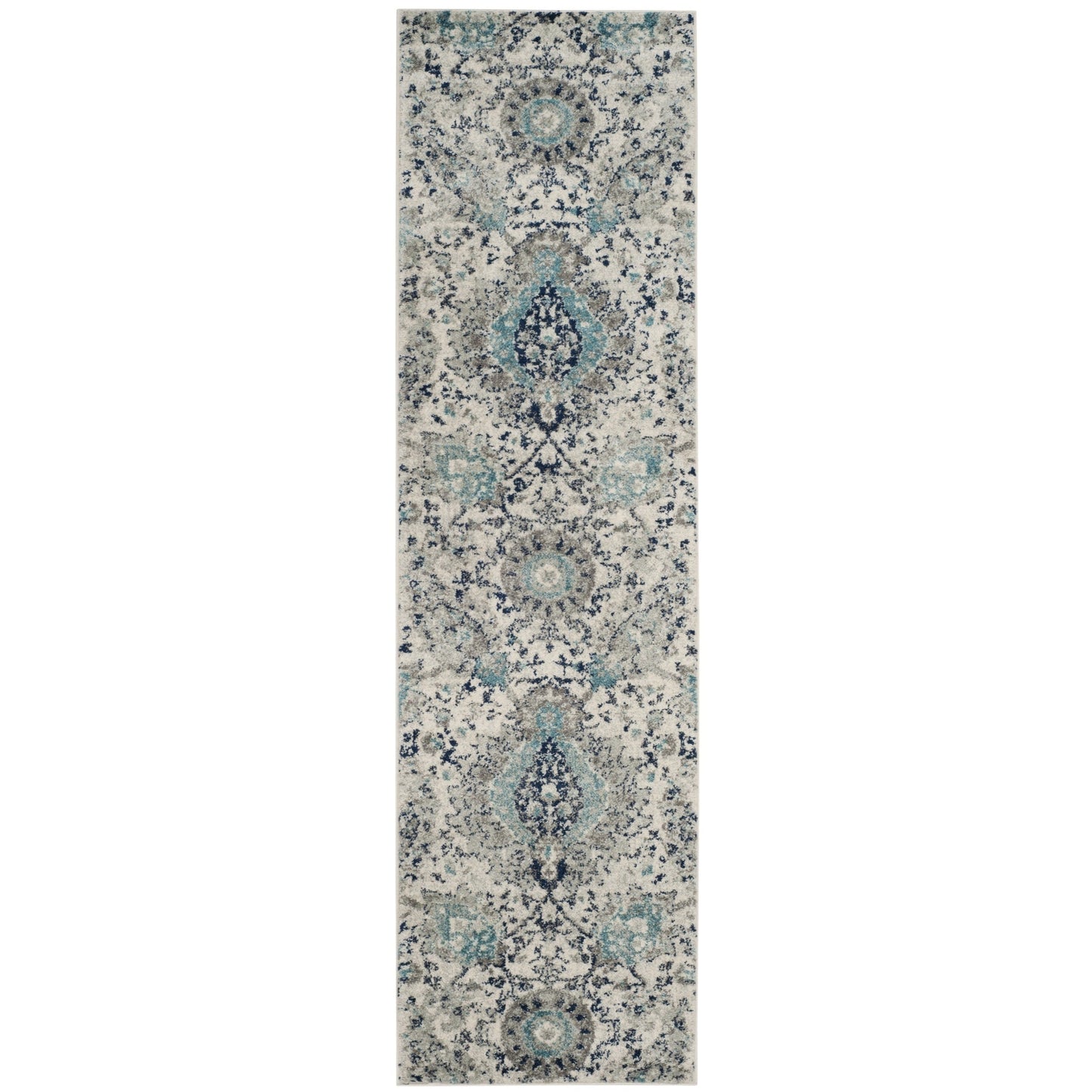 Floral Cream/ Light Grey/Gray Area Rugs