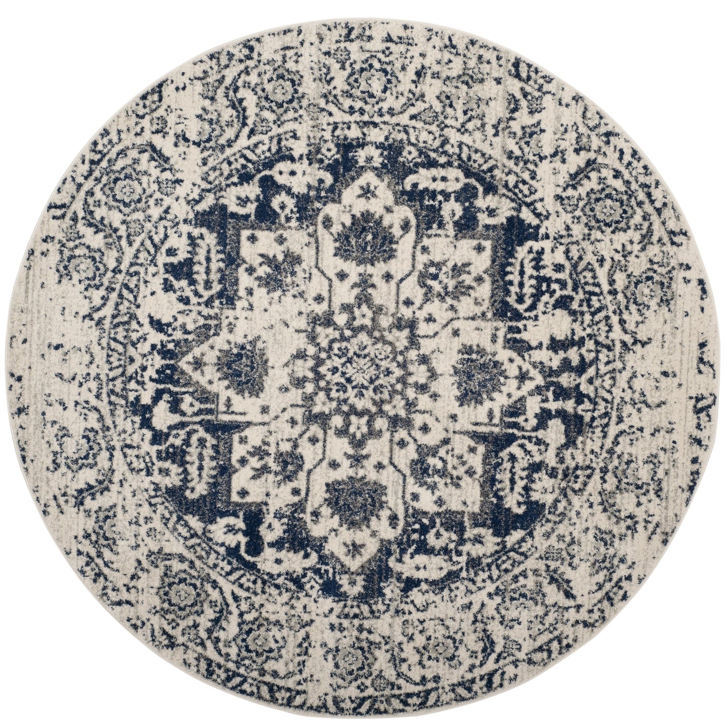 Contemporary Cream/ Navy Rugs