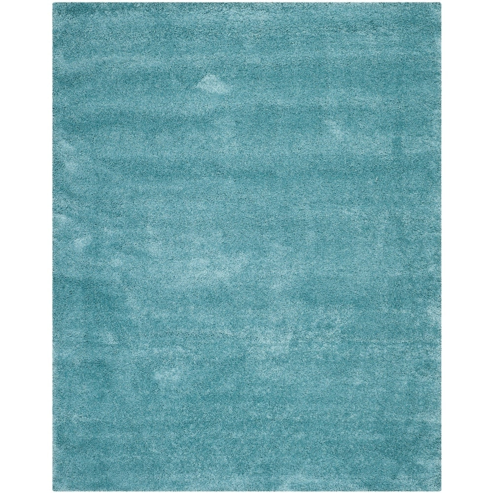 Aqua Blue Soft Plush Shag Area Rug