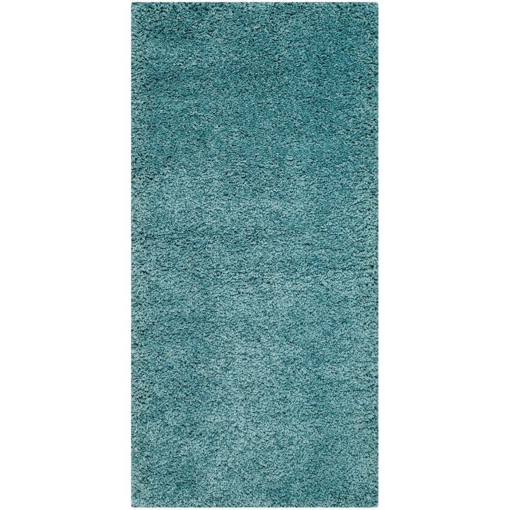 Aqua Blue Soft Plush Shag Area Rug