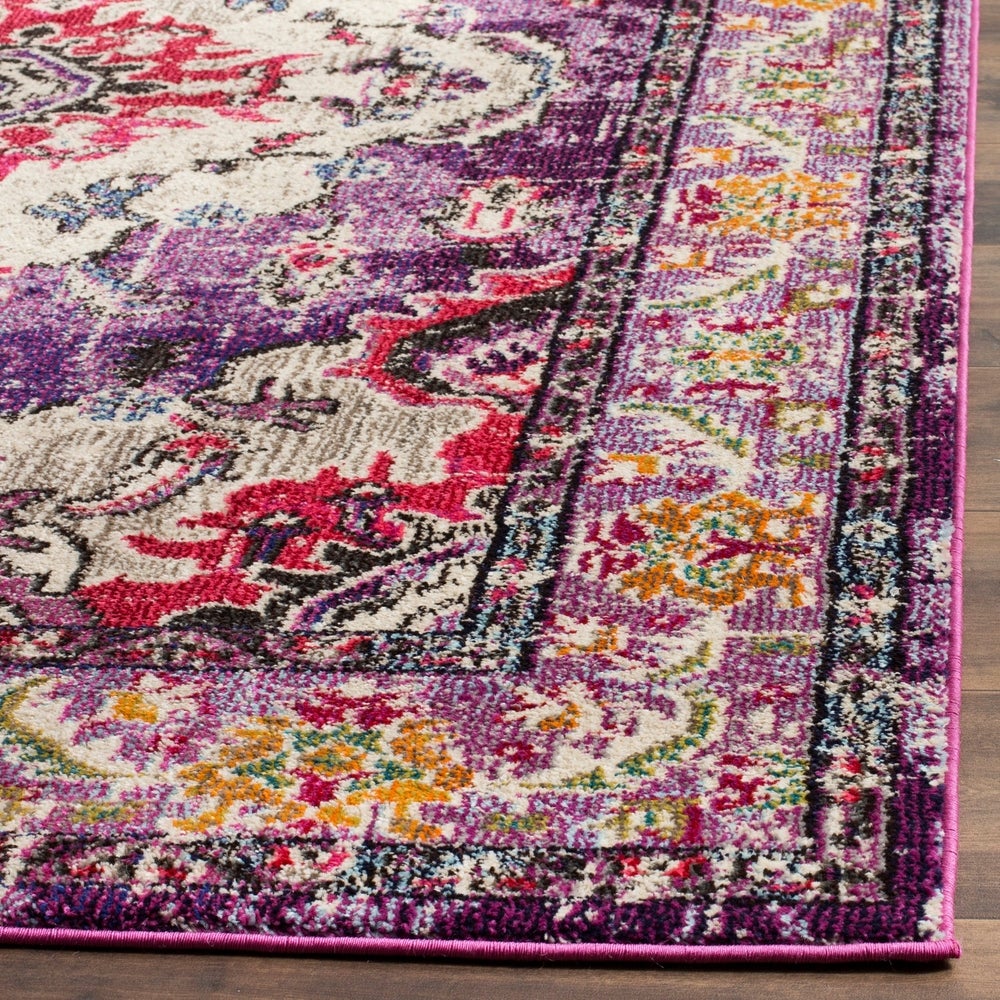Distressed Violet Fuchsia Soft Area Rug