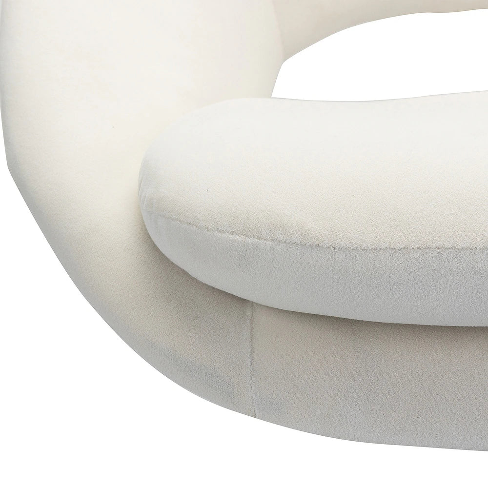 Savas Height Adjustable Swivel Velvet Task Chair with Gold Base