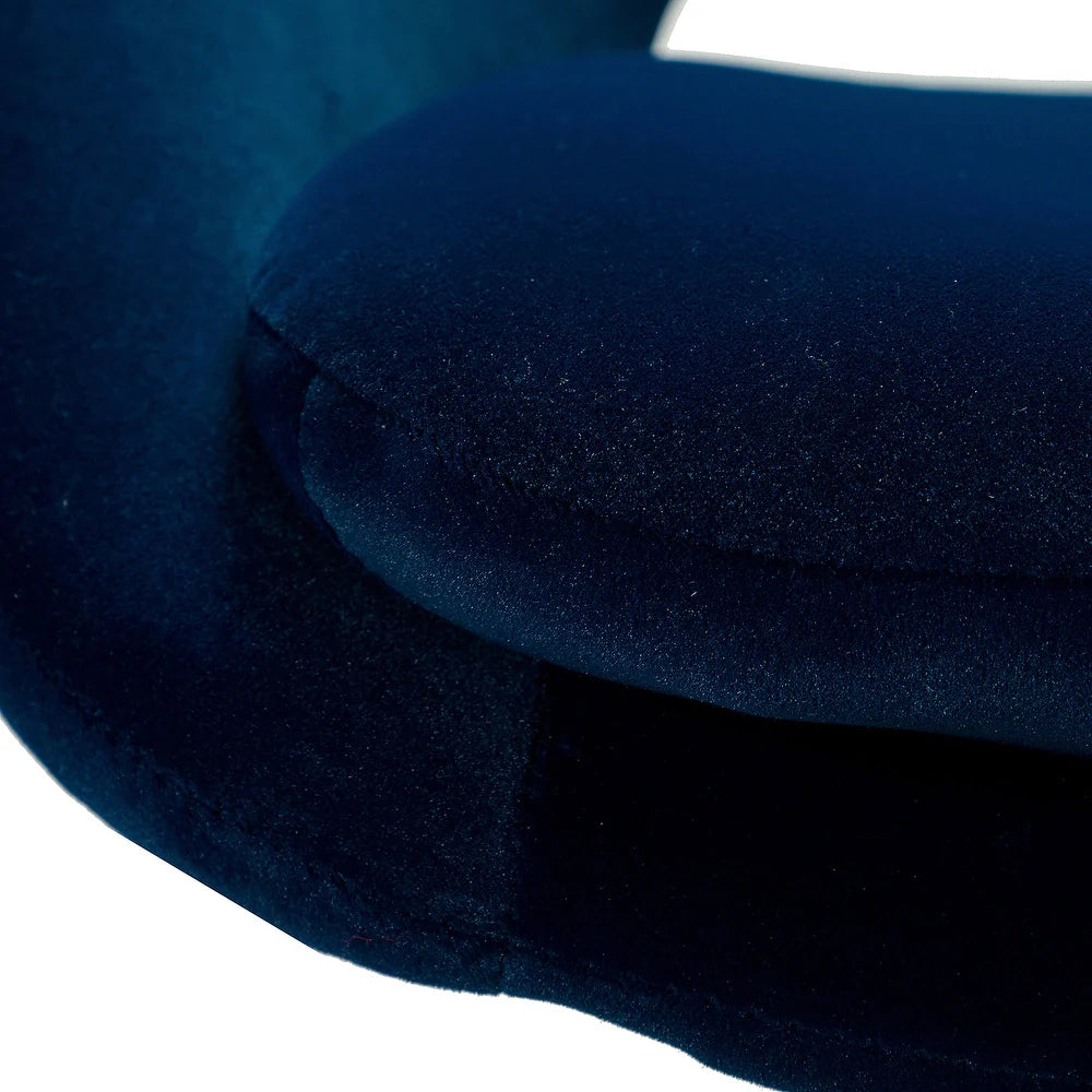 Savas Height Adjustable Swivel Velvet Task Chair with Gold Base