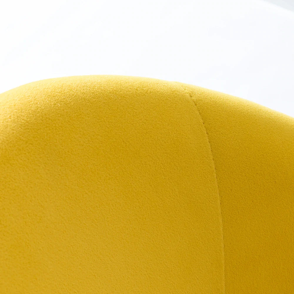 Savas Height Adjustable Swivel Velvet Task Chair with Gold Base