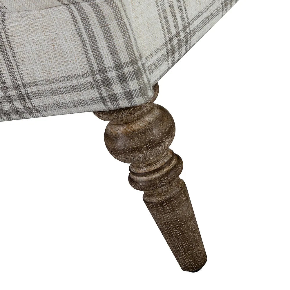 Mandan 29.5" Wide Contemporary Upholstered Amchair with Plaid Pattern