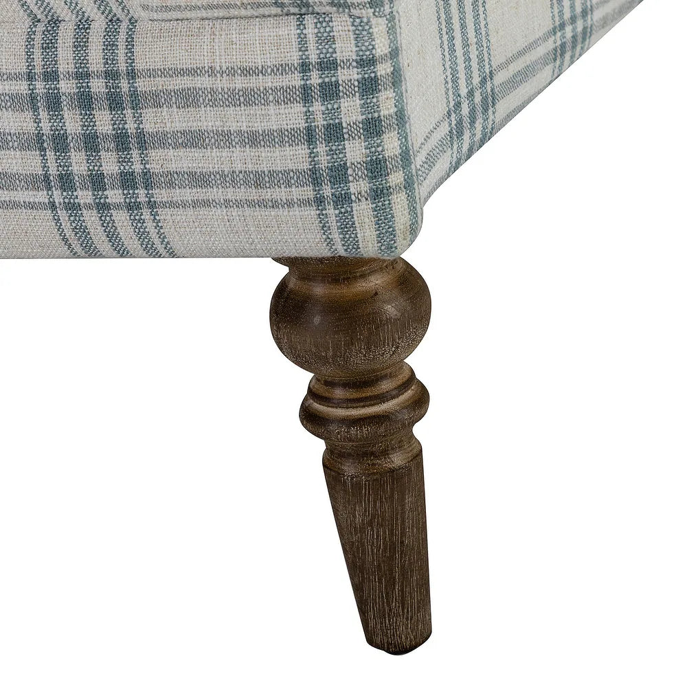 Mandan 29.5" Wide Contemporary Upholstered Amchair with Plaid Pattern