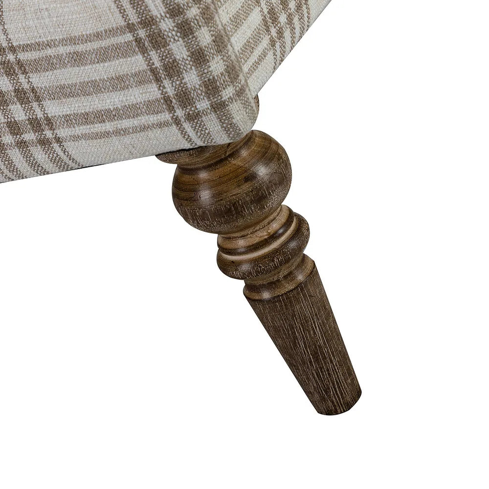 Mandan 29.5" Wide Contemporary Upholstered Amchair with Plaid Pattern