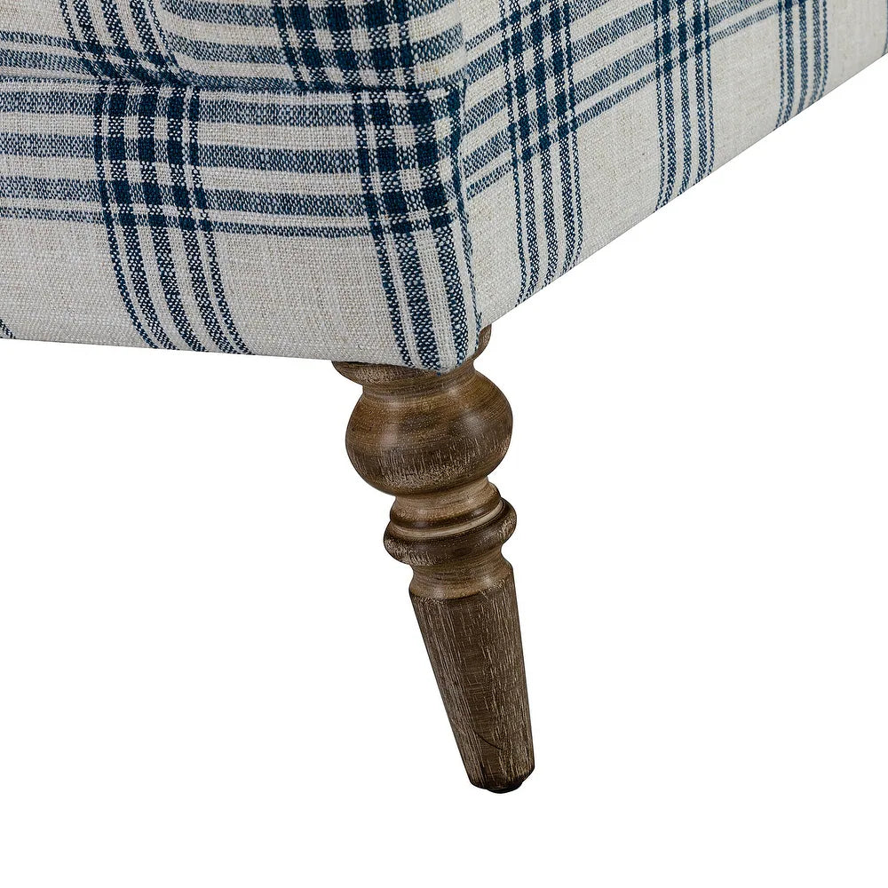 Mandan 29.5" Wide Contemporary Upholstered Amchair with Plaid Pattern