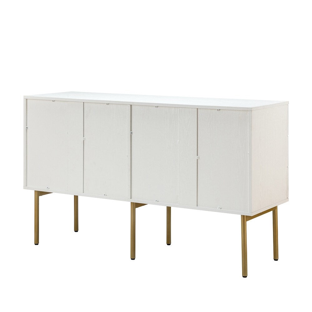 Selamat 6 Drawer 54'' W Multifunctional Wood Double Dresser with Metal Legs