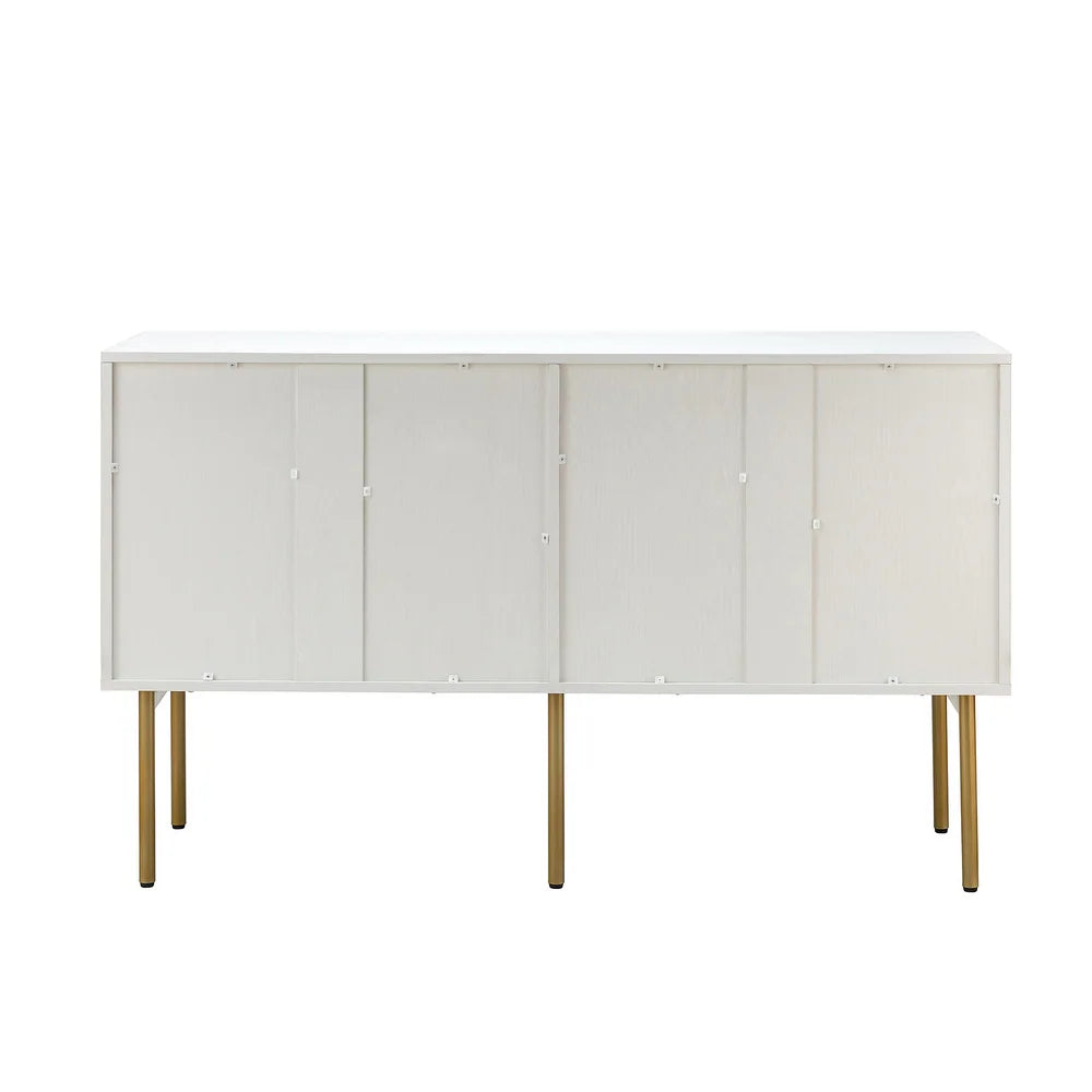 Selamat 6 Drawer 54'' W Multifunctional Wood Double Dresser with Metal Legs