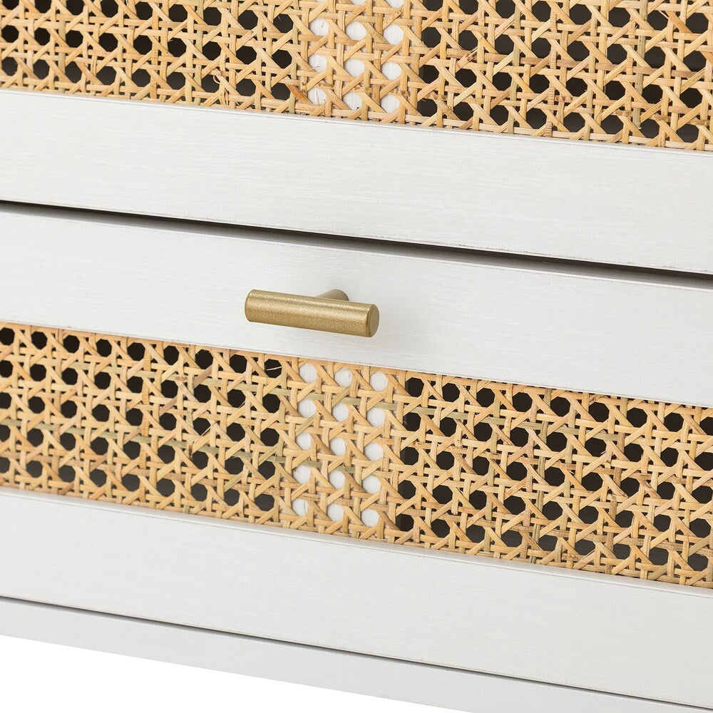 Selamat 6 Drawer 54'' W Multifunctional Wood Double Dresser with Metal Legs