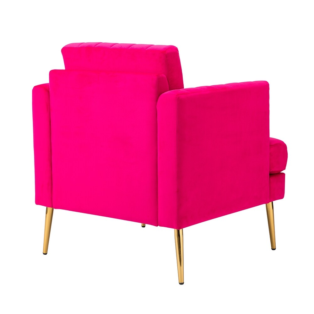 Smintheus Wooden Upholstered Armchair with Metal Legs