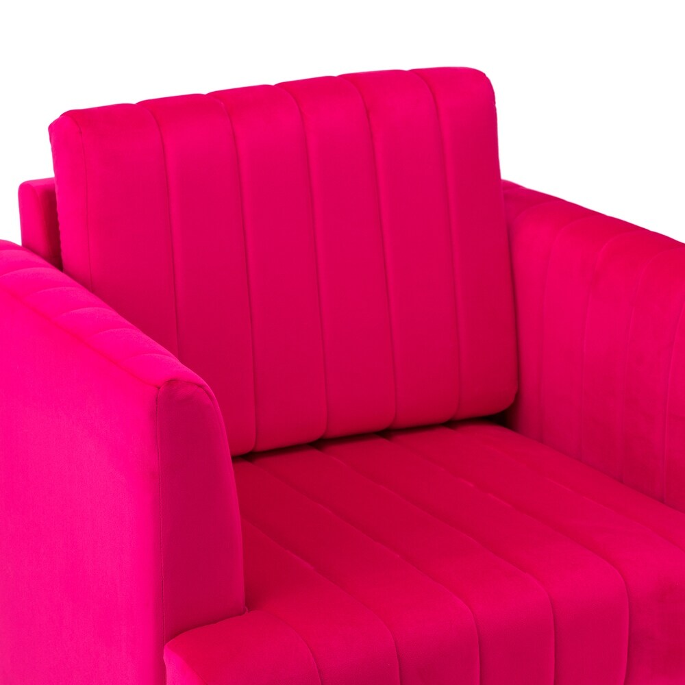 Smintheus Wooden Upholstered Armchair with Metal Legs