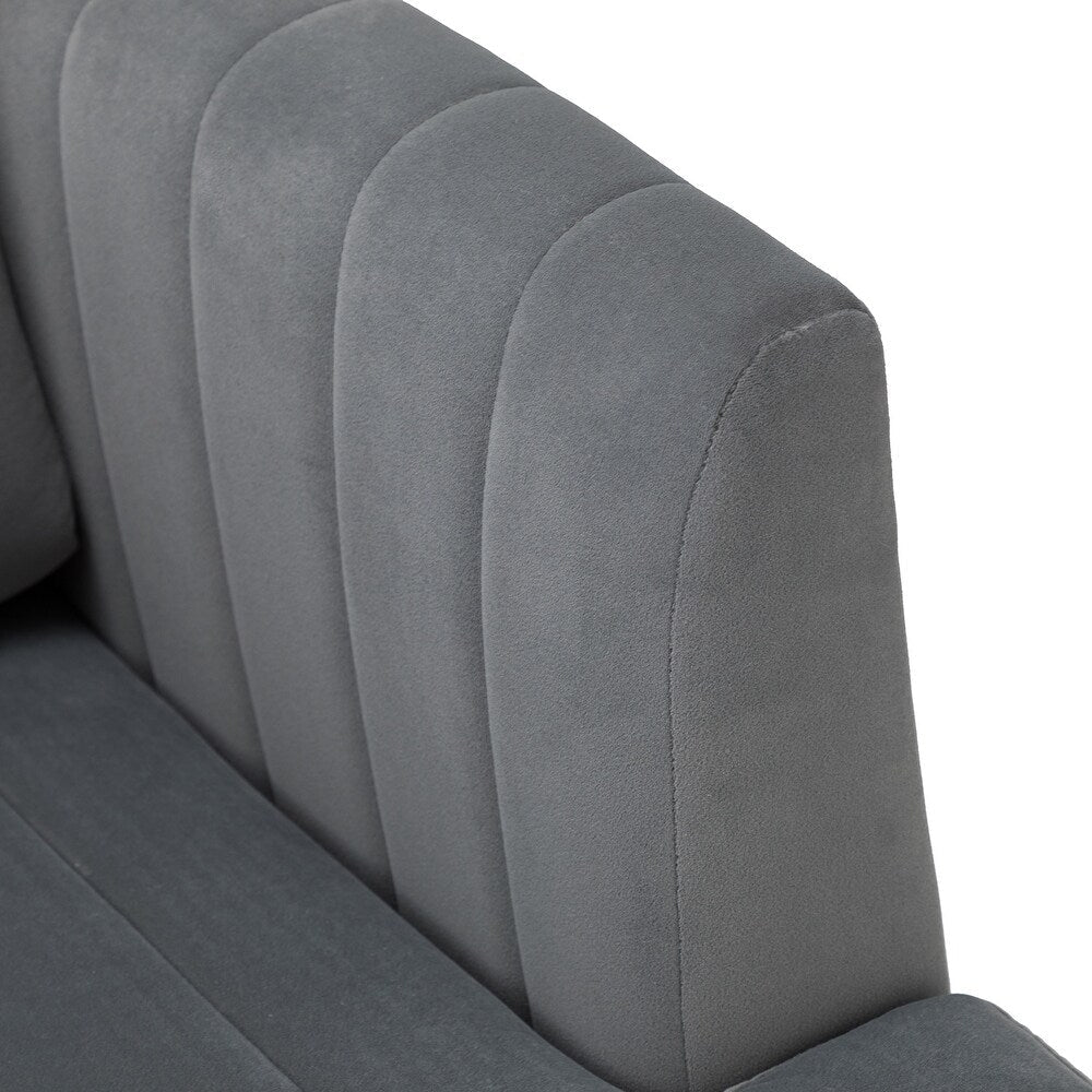 Smintheus Wooden Upholstered Armchair with Metal Legs
