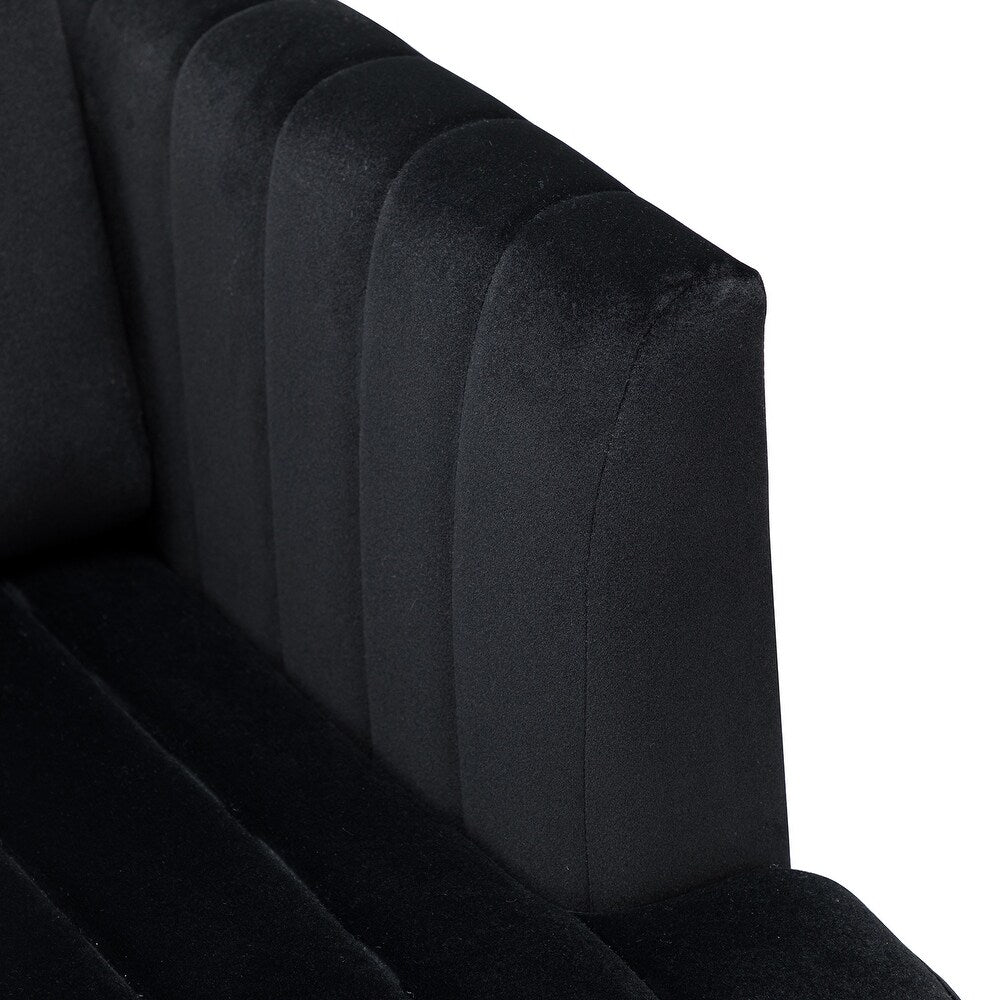 Smintheus Wooden Upholstered Armchair with Metal Legs