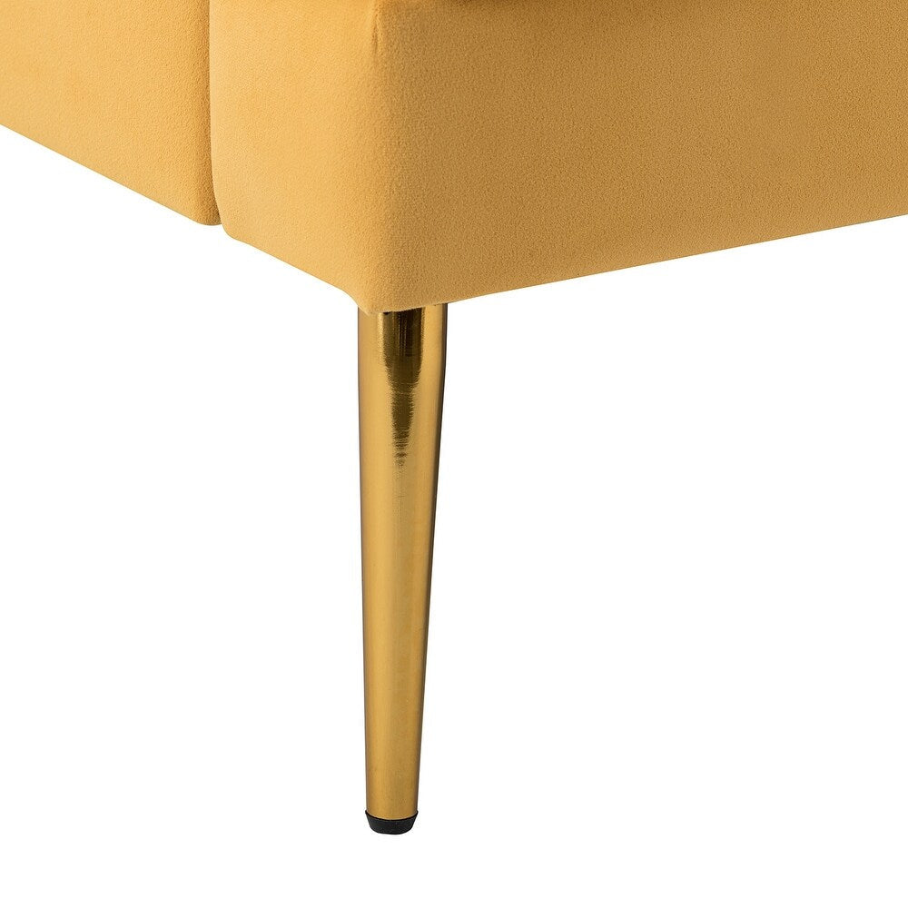 Smintheus Wooden Upholstered Armchair with Metal Legs